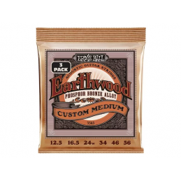 ERNIE BALL 3543 Erthwood Custom Medium Phosphor Bronze - 12.5 - 56