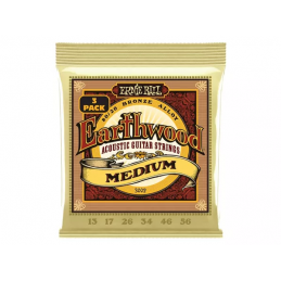 ERNIE BALL 3002 Erthwood Medium 8020 Bronze 3Pkg -  13 - 56