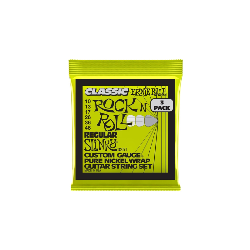 ERNIE BALL 3251 Regular Slinky Classic Rock n Roll - 3Pkg 10-46