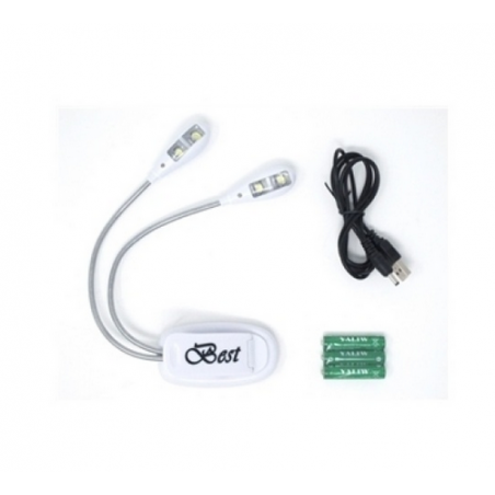 BEST MUSIC BL-204 DUET 4LED LAMPADA LEGGIO, WHITE