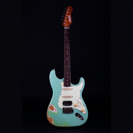 JET GUITARS JS-400R RELIC HSS SEA FOAM GREEN