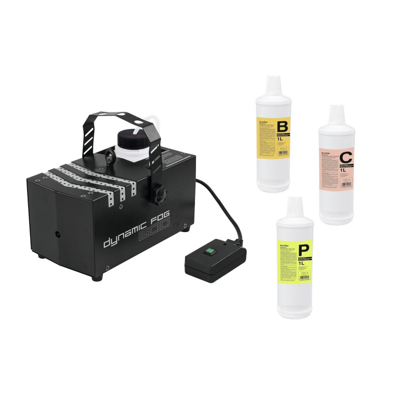 EUROLITE DYNAMIC FOG 600 - MACCHINA DEL FUMO - 600W - BUNDLE