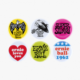 ERNIE BALL 4009 1" Assorted Buttons CONFEZIONE 6pcs