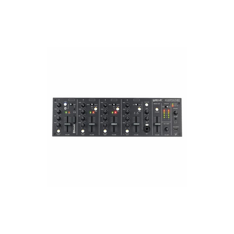 ECLER eCOMPACT 4 MIXER RACK 19" - 4 MIC - 6 RCA - BLUETTOOH