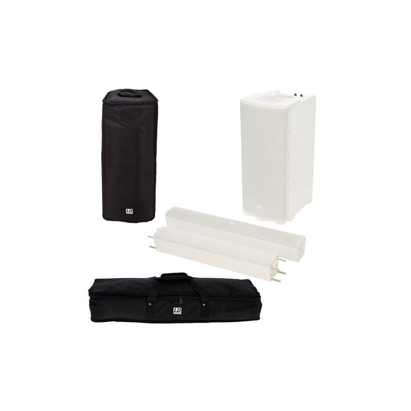 LD SYSTEMS MAUI 11 G2 SISTEMA PA A COLONNE PORTATILE CON MIXER E BLUETOOTH, BIANCO - BUNDLE
