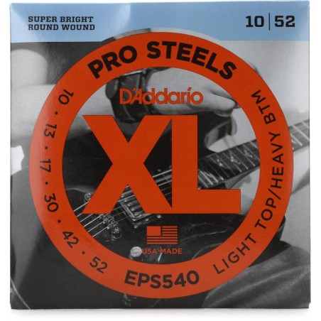 D'ADDARIO EPS540 PRO STEEL LIGHT TOP/HEAVY BOTTOM 10/52