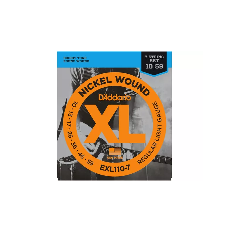 D'ADDARIO EXL110-7 NICKEL REGULAR LIGHT 7 STRINGS 10/59