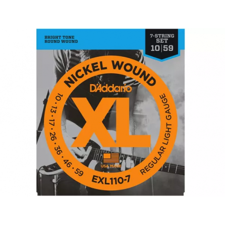 D'ADDARIO EXL110-7 NICKEL REGULAR LIGHT 7 STRINGS 10/59