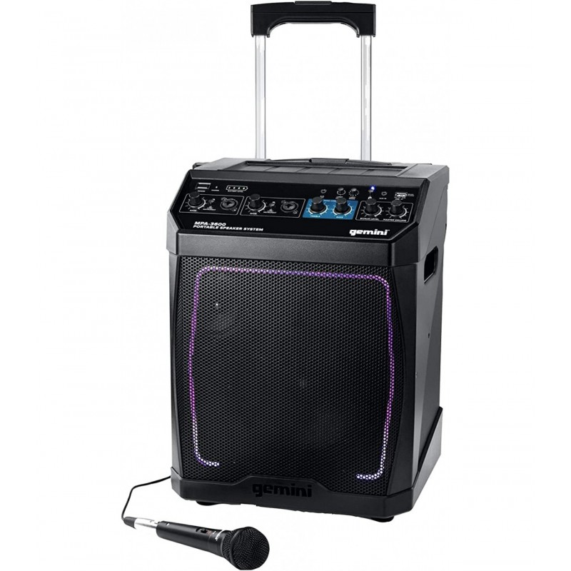 GEMINI MPA3600 SYSTEMA PORTATILE, BLUETOOH -MP3 - 160W
