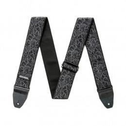 D67-14 Tracolla Jacquard Black Thistle
