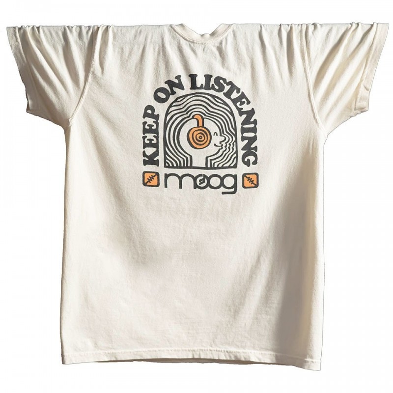 Maglietta Moog bianca con logo