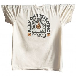 Maglietta Moog bianca con logo