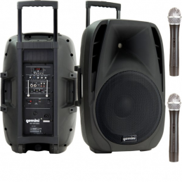 GEMINI ES15 ToGo COMBO 1x15" - 800W - BLUETOOTH - 2 HANDHELD