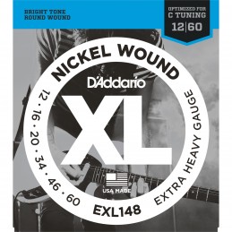 D'ADDARIO EXL148 12/60 STRINGS OTTIMIZZATE PER ACCORDATURA IN DO