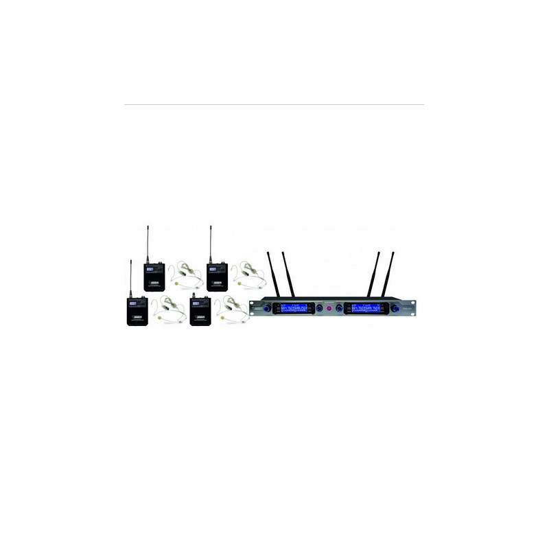 AUDIODESIGN PMU D440 SET WIRELESS TRUE DIVERITY 4 X BODYPACK W/HEADSET