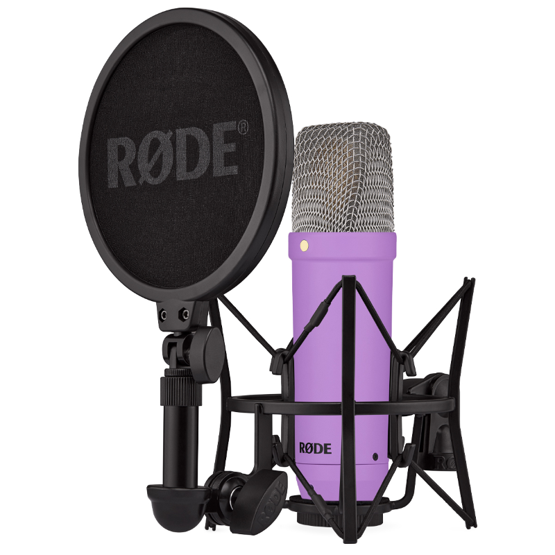 RODE NT1a SIGNATURE MICROFONO A CONDENSATORE CARDIOIDE CON SOSPENSIONE ELASTICA E FILTRO ANTIPOP - PURPLE
