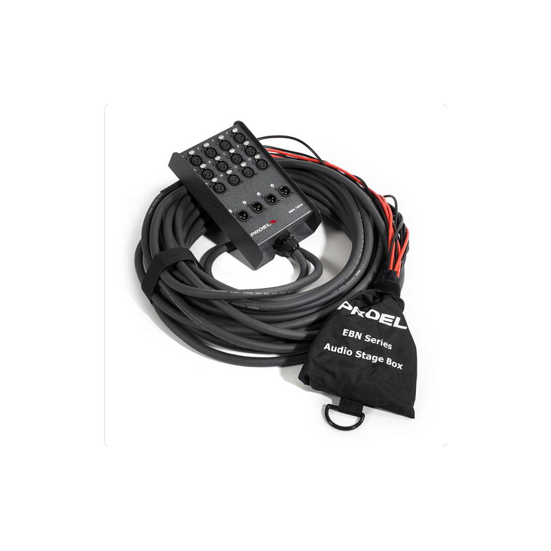 PROEL EBN-1204 MULTICORE 12in XLR3 MP - 4x XLR3 FP - 25m
