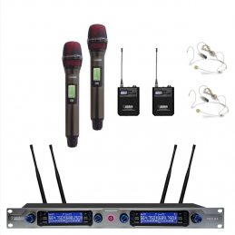 AUDIODESIGN PMU D422 SET TRUE DIVERSYTY 4ch - 2 HANDHELD+2HEADSET