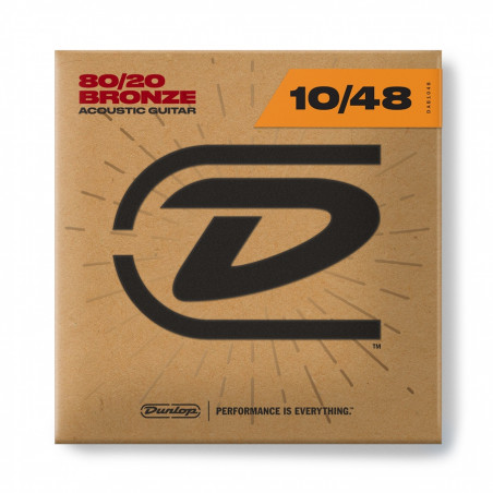 DUNLOP DAB1048 Acoustic 80/20 Bronze, Extra Light Set/6