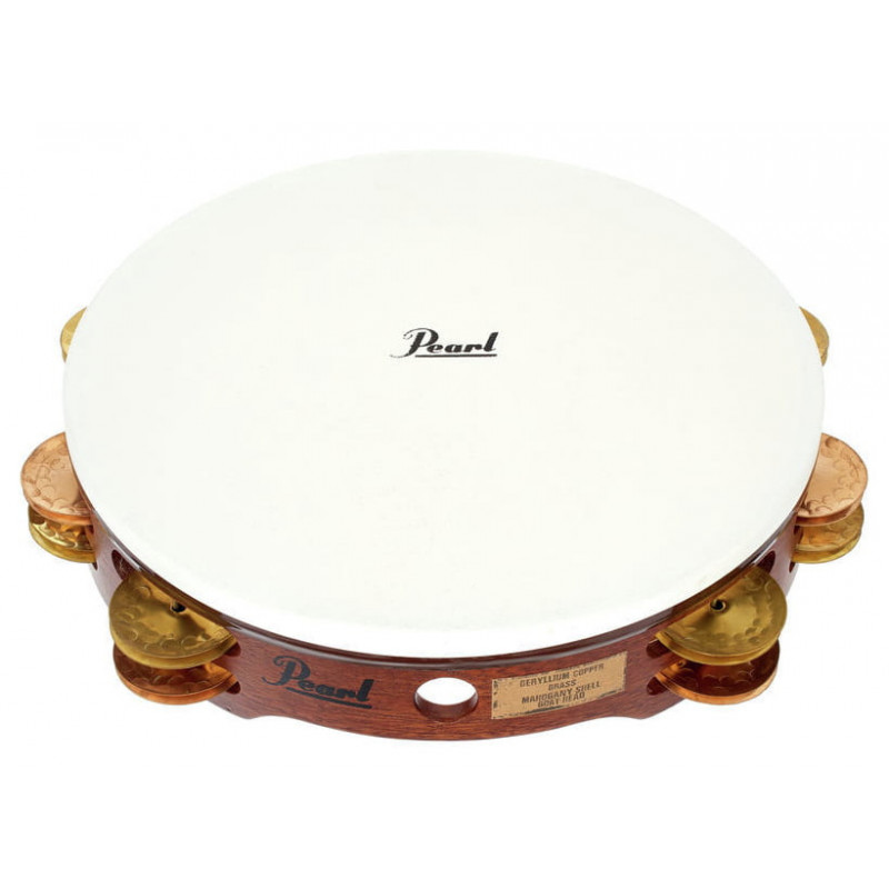 PEARL PETM-1018 CR CONCERT TAMBOURINE, COPPER & BRASS JINGLES, W/BAG