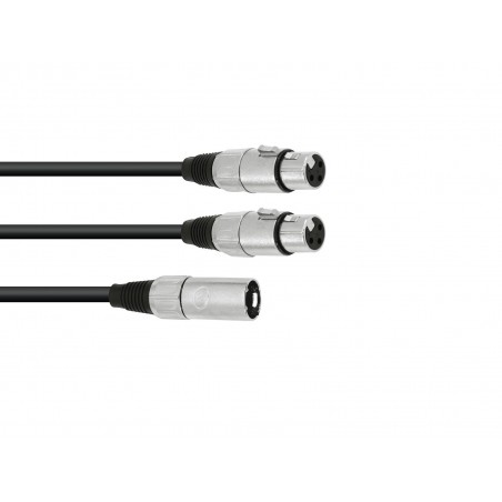OMNITRONIC CAVO 1x XLR-M / 2x XLR-F 1mt
