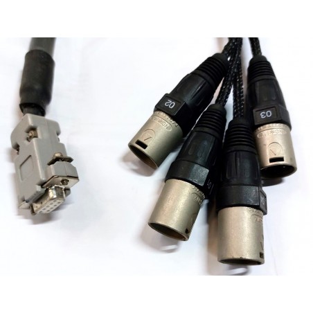 PROEL CAVO AES/EBU 4xNC3MX - 1xSUB-D9 mt.4