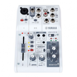 YAMAHA AG03 MKII MIXER LIVE STREAMING - INTERFACCIA AUDIO - 3CH - WHITE