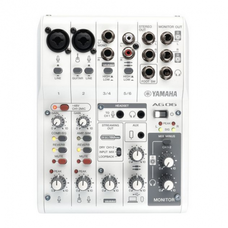 YAMAHA AG06 MK2 INTERFACCIA AUDIO&MIXER - USB - WHITE