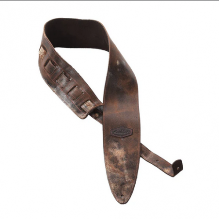 SOULDIER LEATHER GUITAR STRAP TORPEDO DISTRESSED BROWN