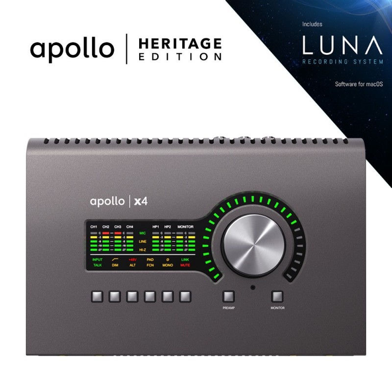 UNIVERSAL AUDIO APOLLO X4 HERITAGE EDITION INTERFACCIA DESKTOP 12 x 18 Thunderbolt 3