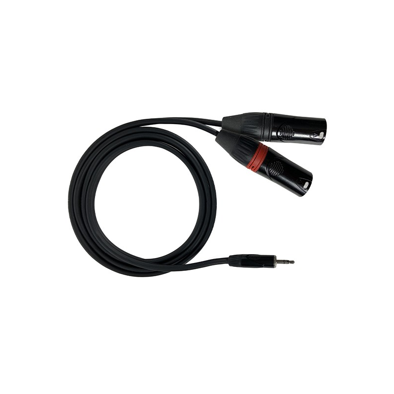 ZZIPP CAVO AUDIO Y MINI JACK 3.5 STEREO - 2x XLR3P MV BLK - 1m