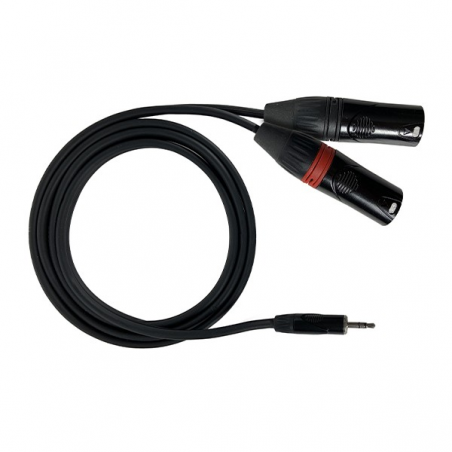 ZZIPP CAVO AUDIO Y MINI JACK 3.5 STEREO - 2x XLR3P MV BLK - 3m