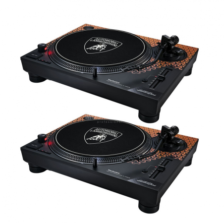 TECHNICS SL-1200M7B ORANGE TWIN SET LAMBORGHINI LIMITED EDITION