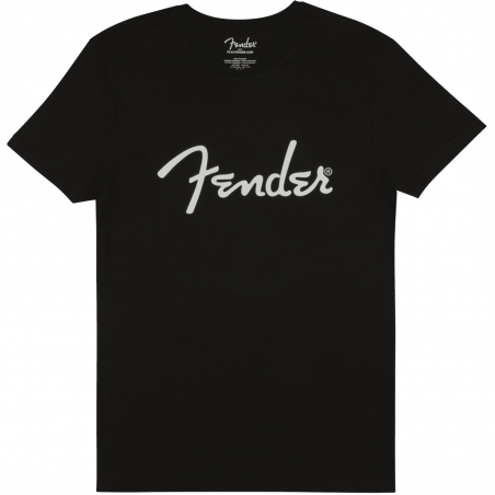 FENDER BLACK T-SHIRT SPAGHETTI LOGO - LARGE