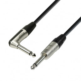 ADAM HALL K4IPR0300 CAVO PER STRUMENTI REAN JACK MONO DA 6,3 MM / JACK ANGOLARE MONO DA 6,3 MM 3 M