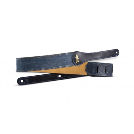 TAYLOR BLUE DENIM COTTON STRAP - GOLD LOGO