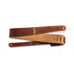 TAYLOR EMBROIDERED SUEDE STRAP CHOCOLATE BROWN