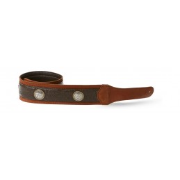 TAYLOR GRAND PACIFIC NICKEL CONCHOS STRAP BROWN