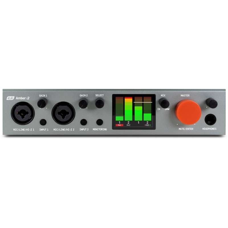 Scheda USB con 2 In e 2 Out analogici - 2 Mic Preamp XLR e HiZ e Out cuffia - Compatibile Mac e PC