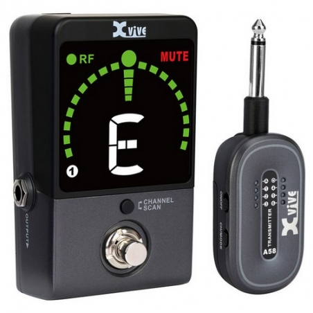 XVIVE P58 SISTEMA WIRELESS CON PEDALE ACCORDATORE PER STRUMENTO - 5.8 Ghz