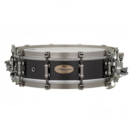 PEARL 14x4.0 Brass  Beaded Shell, Single Flange hoops w/Claw Hooks, Vintage Snare Beds, Black Nickel Finish