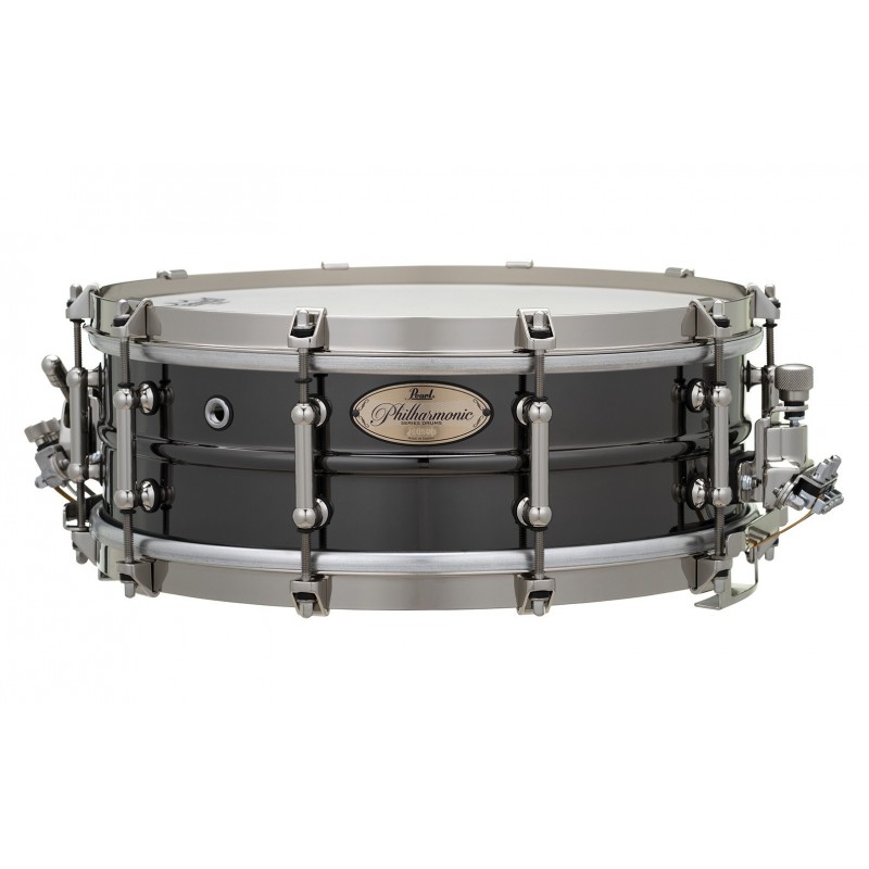 PEARL 14x5.0 Brass  Beaded Shell, Single Flange hoops w/Claw Hooks, Vintage Snare Beds, Black Nickel Finish