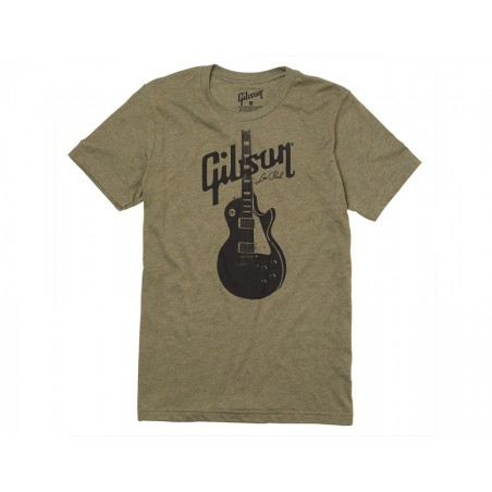 GIBSON GA-SC-LPBSLG T-SHIRT LES PAUL OLIVE - LARGE