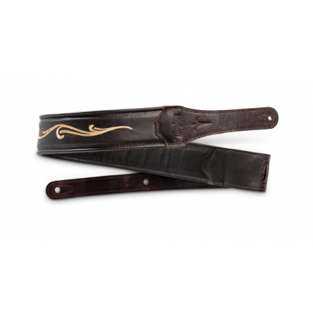 TAYLOR SPRING VINE EMBROIDED STRAP - CHOCOLATE BROWN