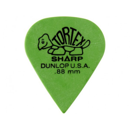 DUNLOP 412R TORTEX SHARP PLETTRO GREEN 0,88MM