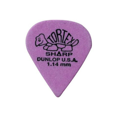 DUNLOP 412R TORTEX SHARP PLETTRO PURPLE 1.14MM