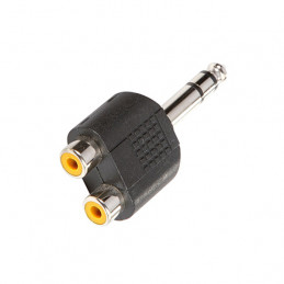 MB AT250 ADATTATORE A Y 2 X MONO RCA FEMMINA / JACK STEREO MASCHIO DA 6,3 MM