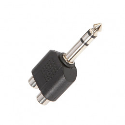 MB AT250 ADATTATORE A Y 2 X MONO RCA FEMMINA / JACK STEREO MASCHIO DA 6,3 MM