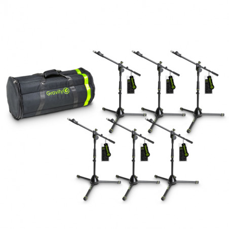 GRAVITY KIT DI 6 ASTE MICROFONICHE NANE CON BORSA