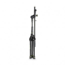 GRAVITY MS4222B ASTA MICROFONICA CORTA CON TREPPIEDE CON BASE RIPIEGABILE E PORTAMICROFONO ESTRAIBILE A 2 PUNTI NERO